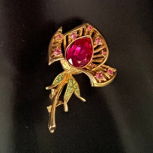 Vintage RJ GRAZIANO Flower Brooch Signed/Year (1996)