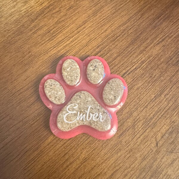 Pet Ashes Memorial Keepsake Paw Print