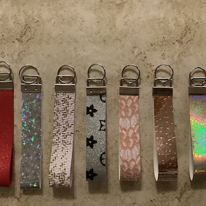 Faux Leather Key Fob Wristlet