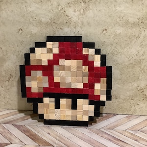 Mushroom Pixel Sign