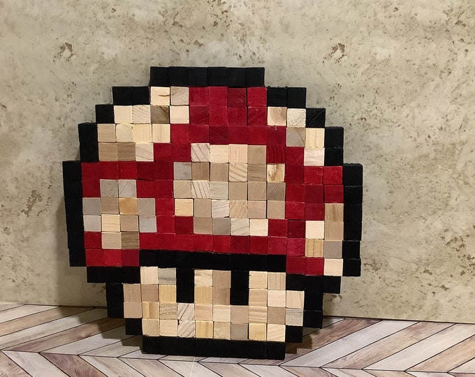 Mushroom Pixel Sign