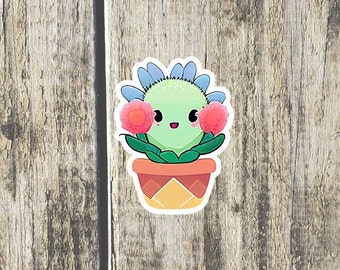 Cute Kawaii Cactus Sticker Thirteen