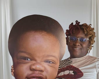 Ridiculously Jumbo Headz| Large Face Fan| Face on a Stick| Custom Big Head Cutout, Personalized Face Sign, Bachelorette, Graduation Birthday