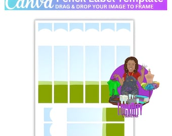 Custom Pencil Wrap Template | Personalized School supplies | Canva Frames | DIY Business Swag ideas \ Pen Wrap