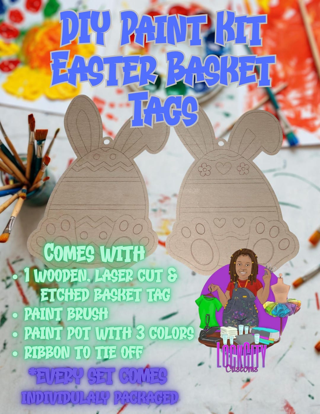 Easter Egg DIY Paint Kit | Easter Bunny Egg Coloring Kit | Personalized ...