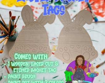 Easter Egg DIY Paint Kit | Easter Bunny Egg Coloring Kit | Personalized Easter Gifts - Kids | Wooden Art