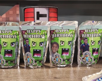 Drink labels ONLY | Capri Sun Labels | Custom Labels | Kids Party Fab Decor | Personalized Party Themed Drink Sticker | Kool-Aid Jammers