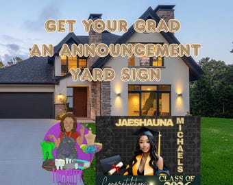 Custom Graduation Yard Sign Bundle 2026 | Grad Decor | Weatherproof Vinyl Senior Yard Signs