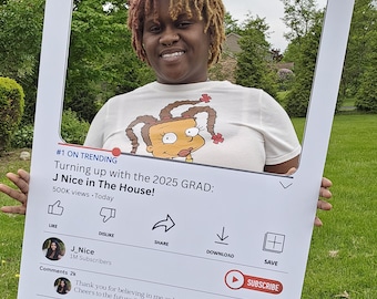 Social Media Photo Prop |  Photobooth Frame | Grad Party Welcome Sign | Birthday Photo Frame | Celebration Event Prop | Wedding Photo Prop