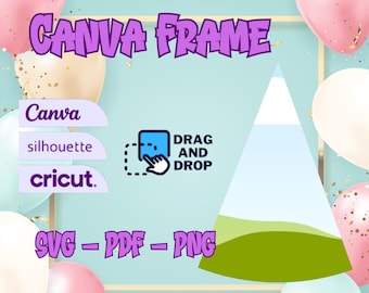 Party Hat Template & Mockup | DIY Create your design with this template, Blank Party Hat Template, Party Favor mockup, Party Hat Canva Frame