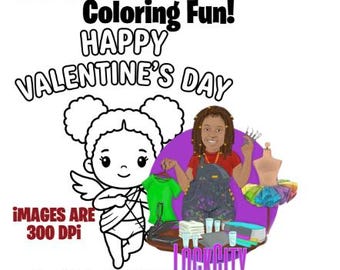 Kid Affirmations Valentine Themed Coloring Pages | DIY Coloring Book | Coloring Sheets | Coloring Cards | Printable Valentines