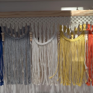 Tapiz de macramé, decoración de pared, hecho a mano. 44&quot;*20&quot;