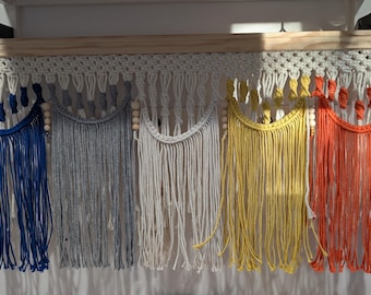 Tapiz de macramé, decoración de pared, hecho a mano. 44"*20"