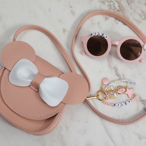 Lunettes de soleil avec nom personnalisé | Lunettes de soleil marguerites fleuries | Porte-monnaie prénom personnalisé | à main pour fille | Lunettes de soleil personnalisées | Sac bandoulière