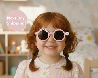 Personalized Toddler Sunglasses, Custom Kids Sunglasses, Baby Girl Gift, Birthday Party Favor, Flower Girl Gift, Beach Vacation