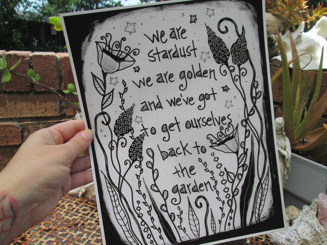 Woodstock Song Lyrics 11 X 8.5 Art Print on Heavyweight Paper, We Are