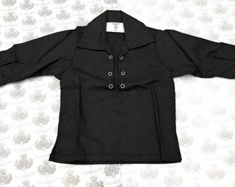 Scottish Heritage Black Ghillies Shirt - Premium Quality Cotton - Sizes 6M to 12Y - Perfect Scottish Gift!