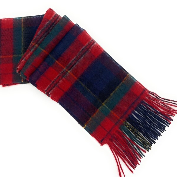 100% wool Macpherson Clan Scarves – Premium Unisex Scarf - Scottish Heritage Design, Perfect Gift with Clan History, 134x30cm