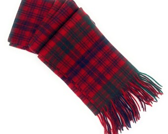 100% wollen Ross Red-sjaals – Premium unisex-sjaal - Schots erfgoedontwerp, perfect cadeau met clangeschiedenis, 134x30cm