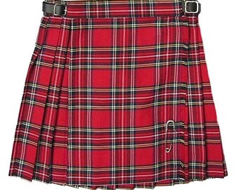 Premium Girls Royal Stewart Tartan Kilt - Scottish Heritage at its Finest! Perfect for Festivals and Casual Wear. Machine Washable.Shop Now