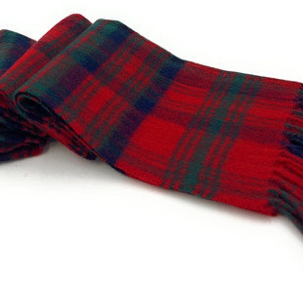 100% wool Matheson Red Scarves – Premium Unisex Scarf - Scottish Heritage Design, Perfect Gift with Clan History, 134x30cm
