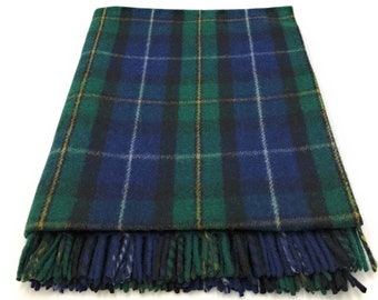 Cozy Up with Our Highland Wool Blend MacNeil of Barra Tartan Blanket Throw | Perfect for Chilly Days | 75% Wool- 155x190cm Size | Brand New