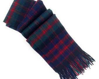 100% wool Macdonald Clan Scarves – Premium Unisex Scarf - Scottish Heritage Design, Perfect Gift with Clan History, 134x30cm