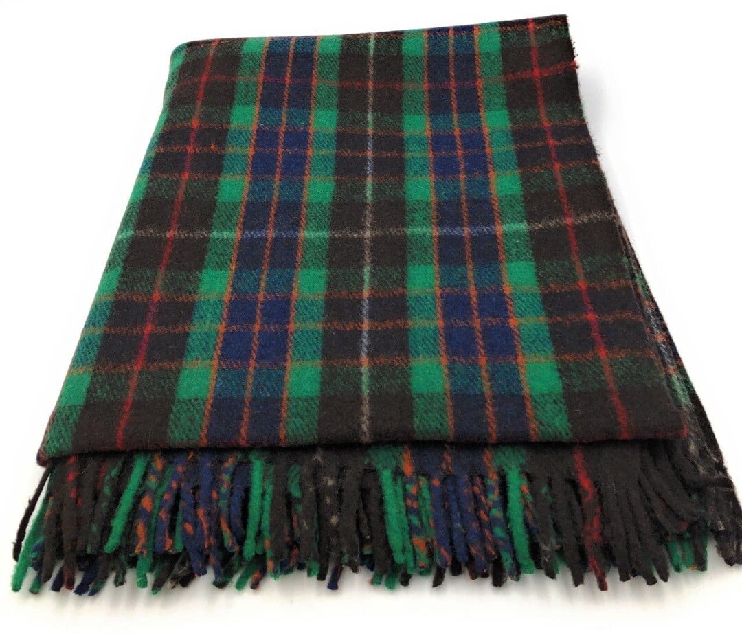 Cozy up With Our Highland Wool Blend Fraser Hunting Tartan Blanket