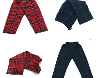 Scottish Tartan Trousers for Boys - Royal Stewart & Black Watch Plaid Pants - Heritage Apparel