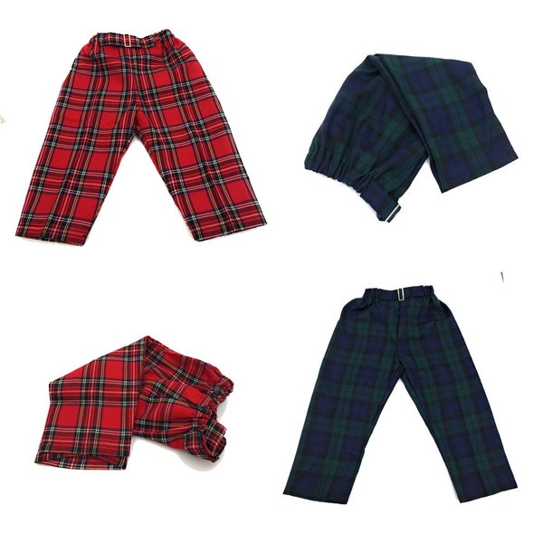 Scottish Tartan Trousers for Boys - Royal Stewart & Black Watch Plaid Pants - Heritage Apparel