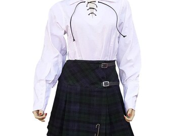 Premium-Qualität Black Watch Tartan Mini Kilt Rock (16.5) + Kilt Pin - Perfekt für schottische Festivals & Anlässe. Bestellen Sie jetzt!