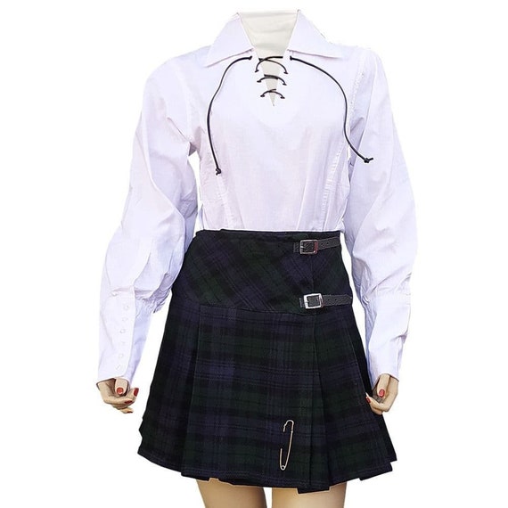 Black watch top plaid skirt uniform