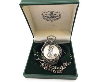 Premium Quality Gents Mechanical Pewter Pocket Watch - Golf map Design - Perfect Gift for Scottish Occasions - All Season Accessory