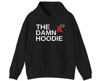 Der verdammte Hoodie Hoodie | Rotes K-Bergsteiger-Logo, fettgedruckter Text