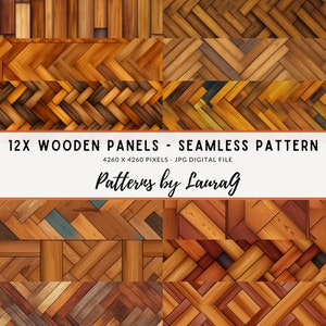 Papel digital con paneles de madera, suelo natural de patrón sin costuras, papel pintado con estampado de material de árbol, descarga de tablones de madera de álbum de recortes de fondo