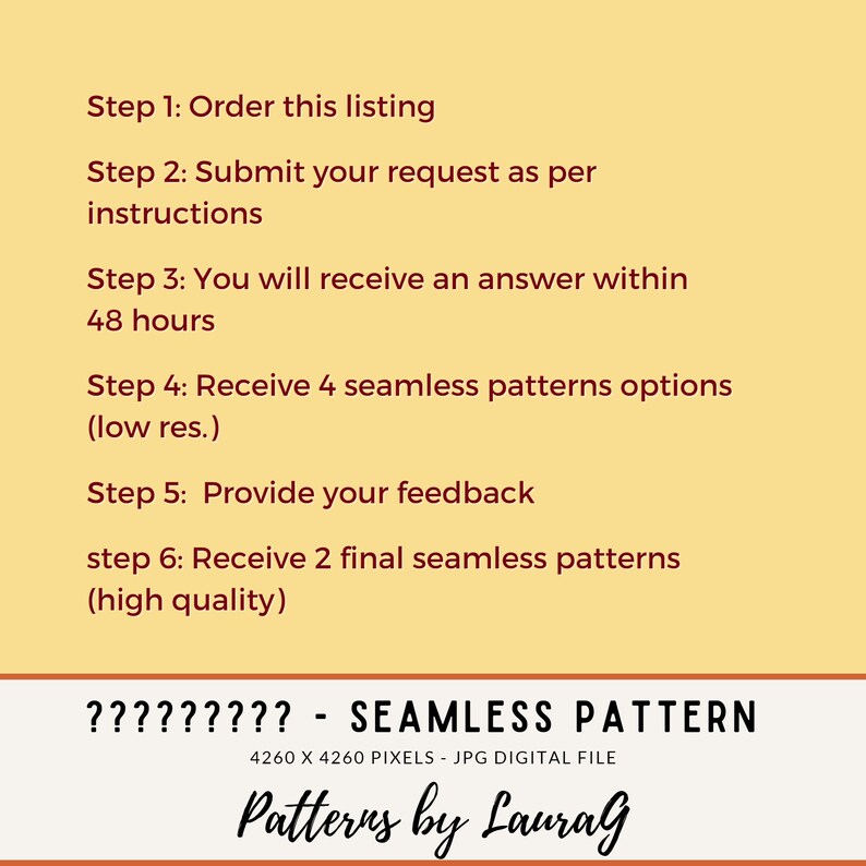 Submitting Pattern Custom Seamless Pattern, Custom Pattern Print, Seamless Custom Print ...