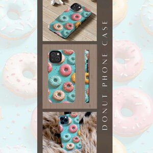Donut Iphone cover, Kleurrijke smartphone stoere donut, food phone behuizing, Beschermende schaal voor Iphone 11, 12, 13, 14 serie