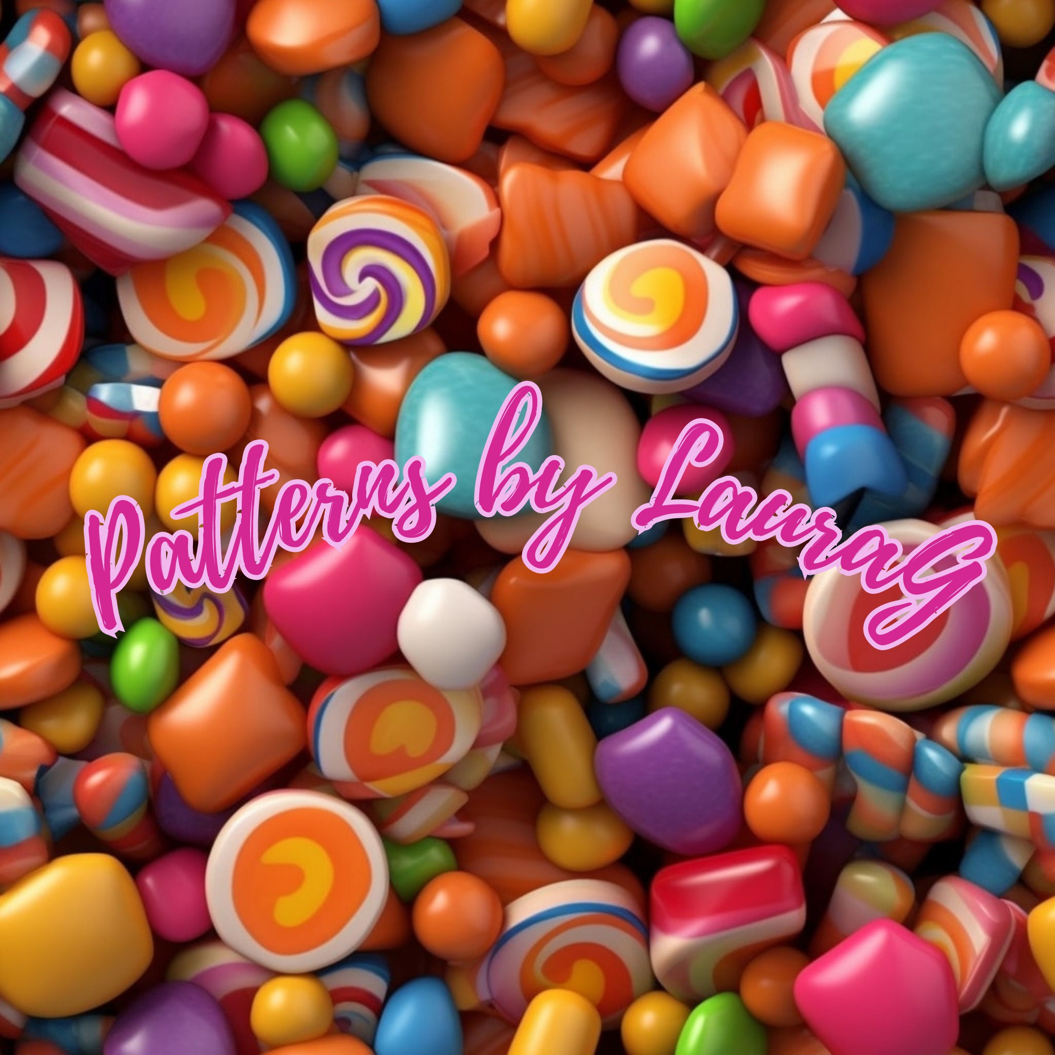 Realistic Candy Seamless Pattern, Scrapbook Paper (digital Download) - Etsy