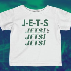 J-E-T-S Jets Jets Jets! Cute football fan infant tshirt, Football tshirt, baby shower gift, baby tailgate shirt, New York football, unisex