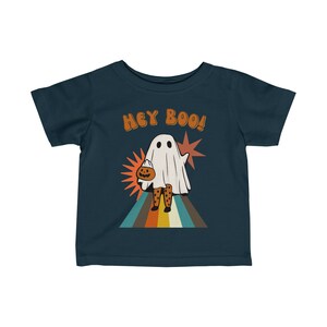 Hey Boo - Retro Halloween Kids Shirt - Ghost Toddler Tee - Ghost Infant Tee - Halloween Toddler Tee - Halloween Baby Shirt - Unisex