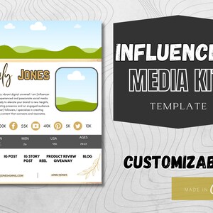 Media Kit Template | Blogger Template | Social Media Kit | Influencer Media Kit | Media Kit| Brand Kit | Social Media Manager