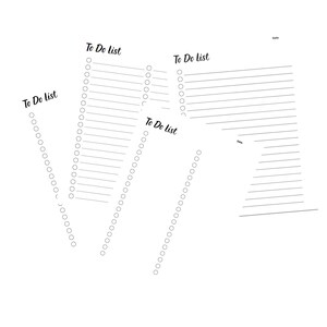 Minimalist To Do List Printable, Simple Task List Template, Printable & Fillable PDF