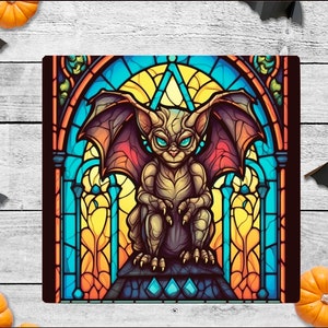 Gargoyle Faux Stained Glass Textured Cutting Board / Cutting Board / Faux Stained Glass / Home Décor / House Warming / Glass Trivet /