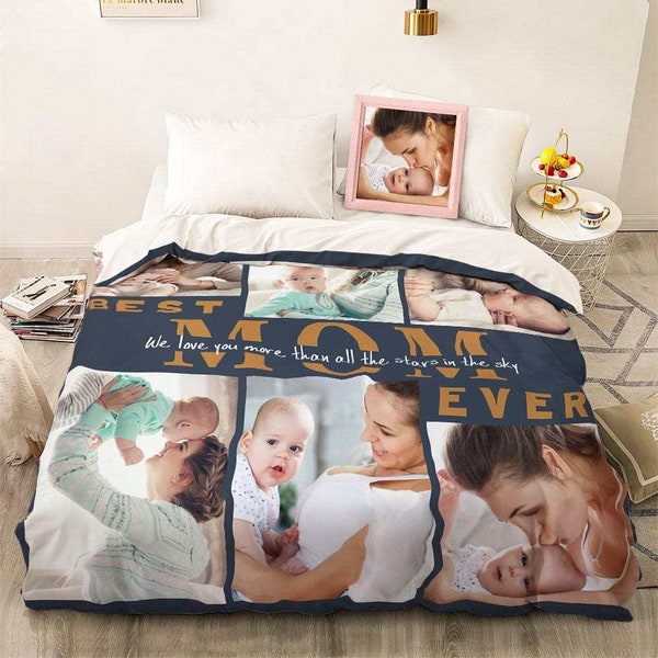 Custom Photo Collage Bedding - Personalized Bedding Duvet Cover - Double Bed Sheet Gifts - Mothers Day Gift - Couples Gift - Bedding Gifts