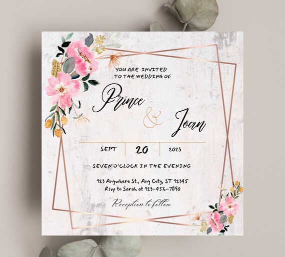 Editable invitation card deals