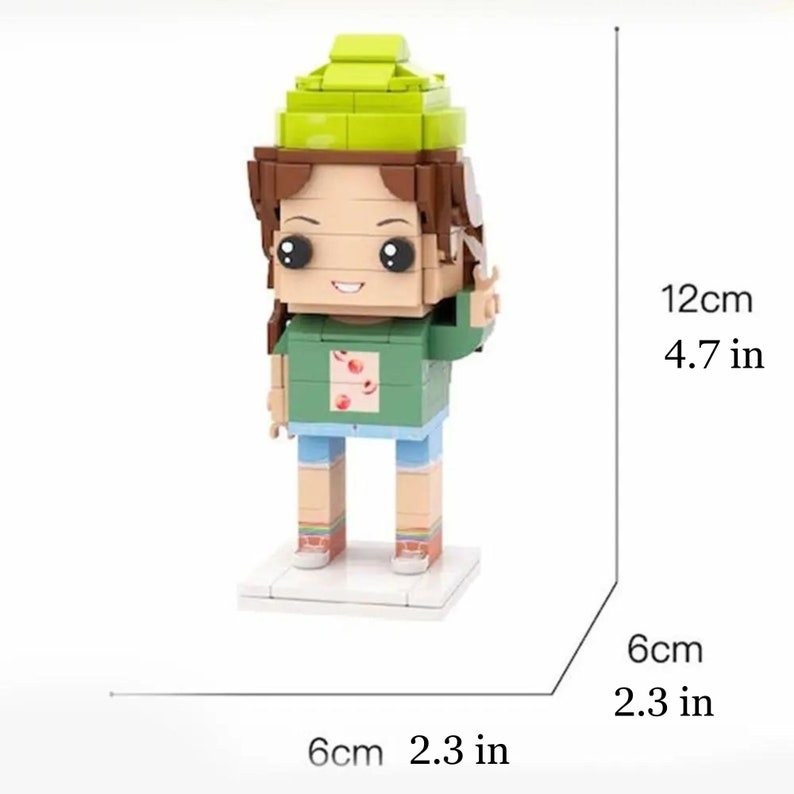Custom Brick Heads Figures Minifigures Brickhead 3D Printed Brick Heads ...