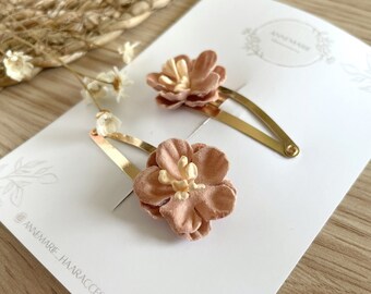 Haarspange „Ida“ für Mädchen mit kleiner Blüte im 2er Set | Blumen Haarklammer | Haarspange Mädchen | Haarschmuck Kinder