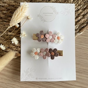 Set of 2 flower hair clips for girls | Children&#39;s hair accessories | Baby hair clips | Flower hair clips | Children&#39;s birthday gift ideas |