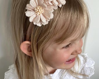 Bloemenhaarband voor meisjes | Haaraccessoires voor meisjes | Kinderhaarbanden met bloemen | Bruidsmeisje op een bruiloft | Fotoshoot voor meisjes