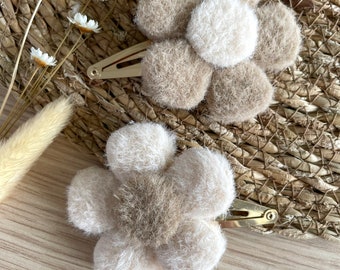 Hair clip "Marita" with fluffy large flower | Hair accessories for girls flowers | Hair clips for children | Hair clip flower | XXL flower hair clip